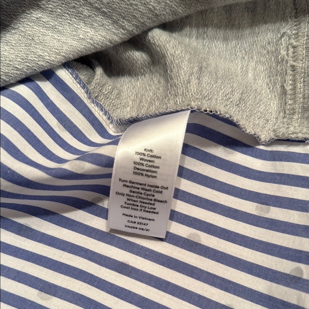 Talbots Gray and Blue Layered Long Sleeve Sweatshirt - Picture 4 of 4